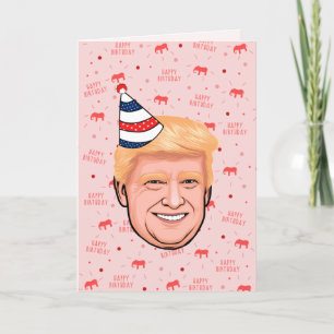 CARTÃO DONALD TRUMP BIRTHDAY