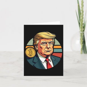 Cartão Donald Trump Bitmoney Dogecoin Crypto Ret