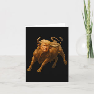 Cartão Donald Trump Bull Shirt - Selvagem Com O President