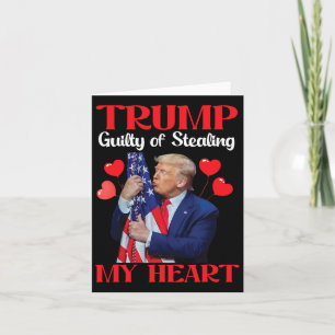 Cartão Donald Trump Com Bandeira Dos EUA Trump Culpado De
