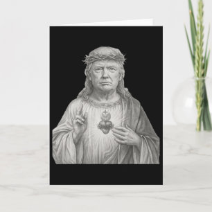 Cartão Donald Trump Como Jesus - Fé e Patriotismo Para C