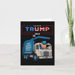 Cartão Donald Trump Dirige No Lixo De Camisas De Lixo