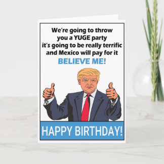 Cartão Donald Trump Engraçado Presente No Aniversário