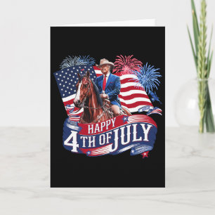 Cartão Donald Trump Feliz 4 de Julho Para Patriotas Ameri