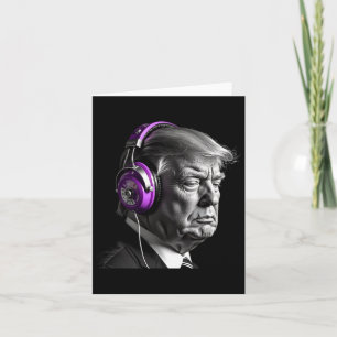 Cartão Donald Trump Fones de ouvido Engraçado Presidente 
