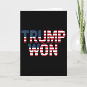 Cartão Donald Trump Ganhou Eleição 2024 Republicano Vence