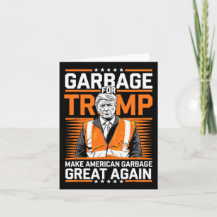 Cartão Donald Trump Garbage Orange Vest de Segurança Refl