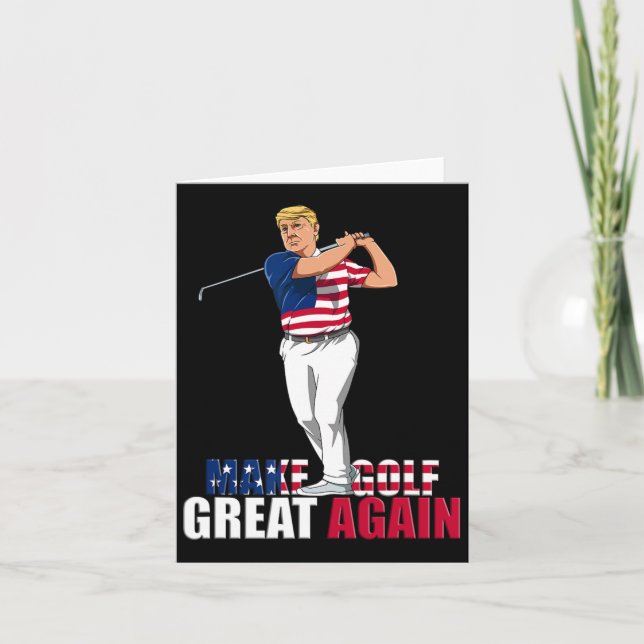 Cartão Donald Trump - Golfe Engraçado Presente 1 (Frente)