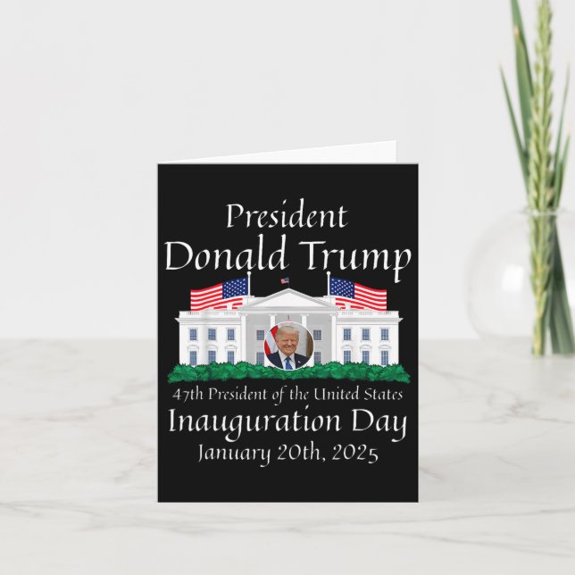 Cartão Donald Trump Inauguration Day 2025 47th U.A. Presi (Frente)