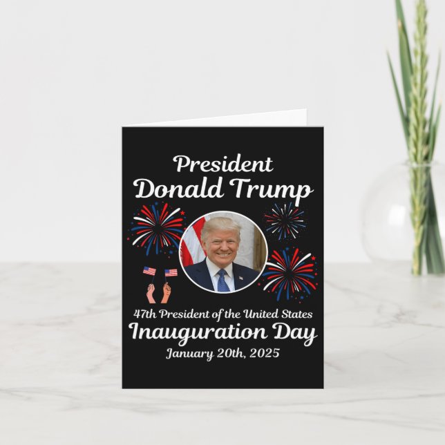 Cartão Donald Trump Inauguration Day 2025 47th U.A. Presi (Frente)