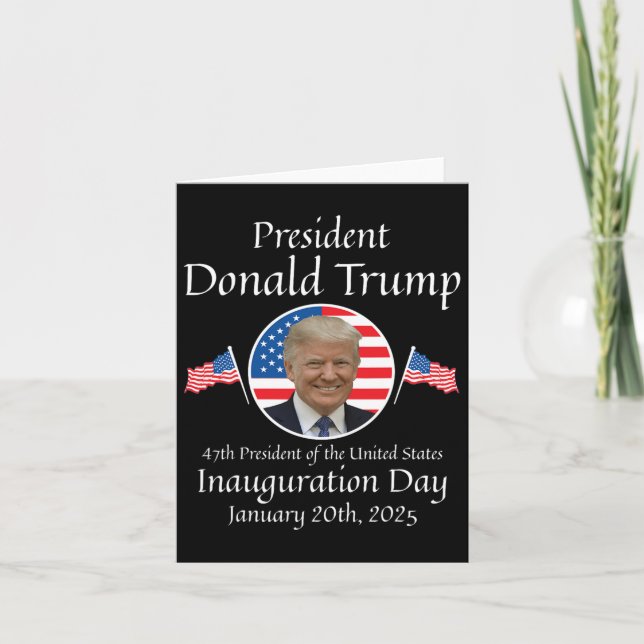 Cartão Donald Trump Inauguration Day 2025 47th U.A. Presi (Frente)