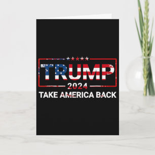 Cartão Donald Trump Leva a América de Volta à Bandeira do