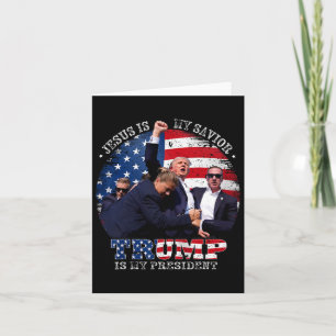 Cartão Donald Trump Lutar Com Jesus É Meu Salvador Trump