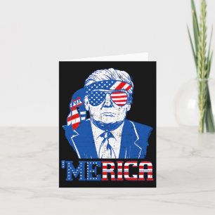Cartão Donald Trump Merica Trump Óculos de Sol Bandeira d