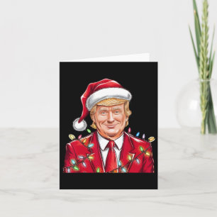 Cartão Donald Trump Natal Engraçado Mega Santa Hat