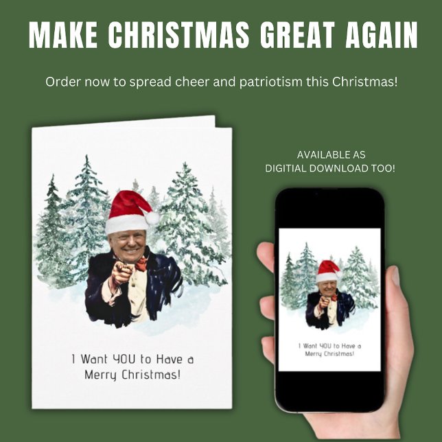 Cartão Donald Trump Natal Patriótico (Criador carregado)