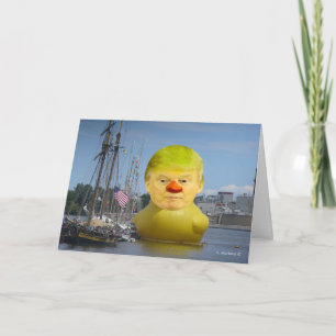 Cartão Donald Trump Rubber Yellow Duck Greeting Card
