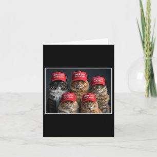 Cartão Donald Trump Torna os Gatos Seguros Novamente Chap