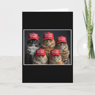 Cartão Donald Trump Torna os Gatos Seguros Novamente Chap