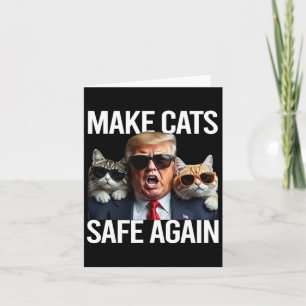 Cartão Donald Trump Torna Os Gatos Seguros Novamente Red 