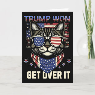 Cartão Donald Trump Venceu Eleição 2024 Gatos Para Homens