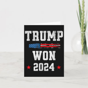 Cartão Donald Trump Won vence as eleições de 2024