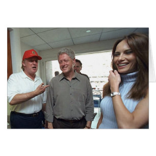 Cartão Donald & trunfo & Bill Clinton de Melania