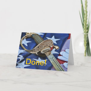 Cartão Done Military Graduate Greeting Card