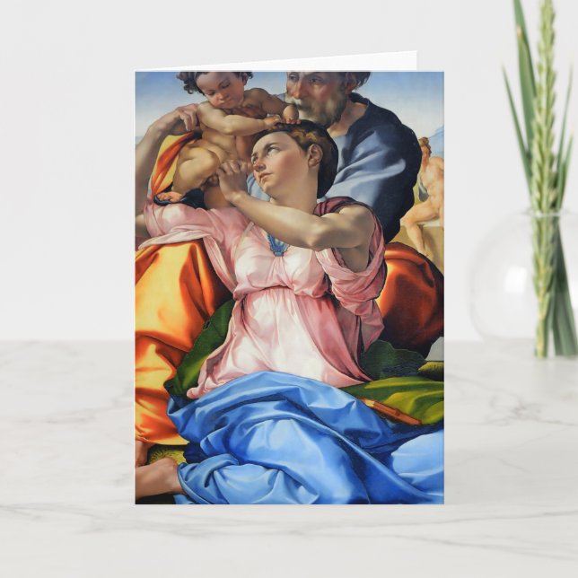 Cartão Doni Tondo, Doni Madona (detalhe), Michelangelo, 1 (Frente)