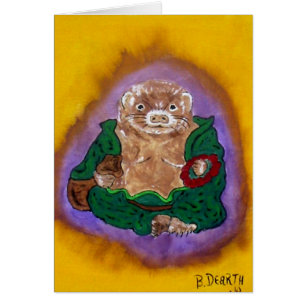 Cartão doninha buddha