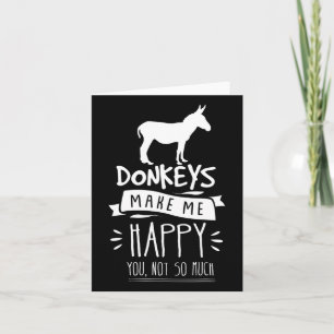 Cartão Donkeys Me Faz Feliz Você Não É Muito Engraçado Ho