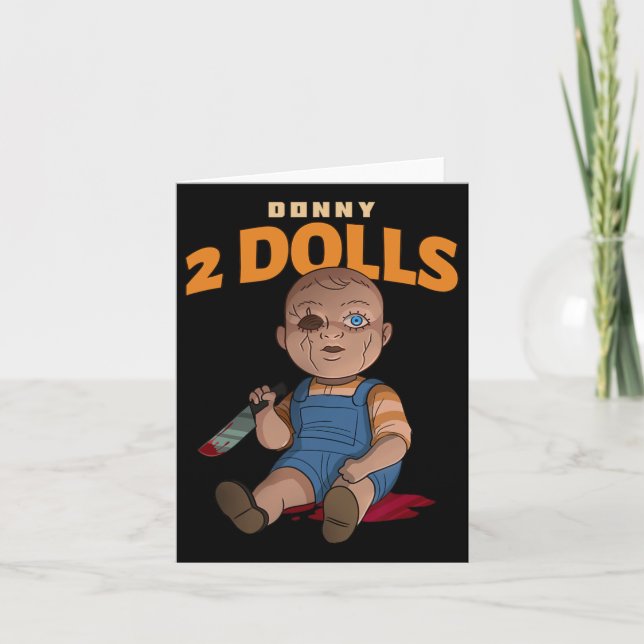Cartão Donny 2 Dolls Anti-Trump Cruel Doll (halloween) (Frente)