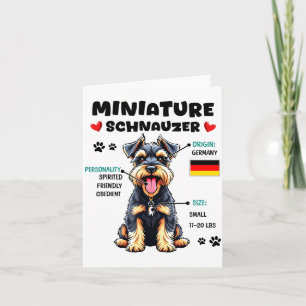 Cartão Dono de Miniature Schnauzer Engraçado Amante de Mi