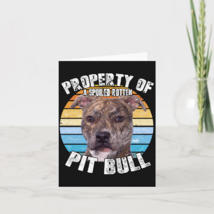 Cartão Dono de Pitbull Pit Bull Pittie Brindle Amante