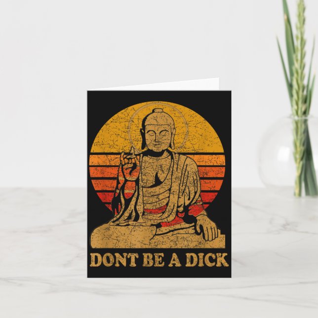 Cartão Dont Be A - Buddha - Vintage Distressed  (Frente)