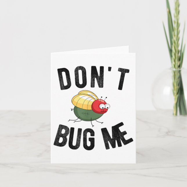 Cartão Don't Bug Me Funny Introvert Quote Saying Meme  (Frente)