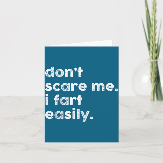 Cartão Don't E Me I Fart Easily Funny Saying Quote Women  (Frente)