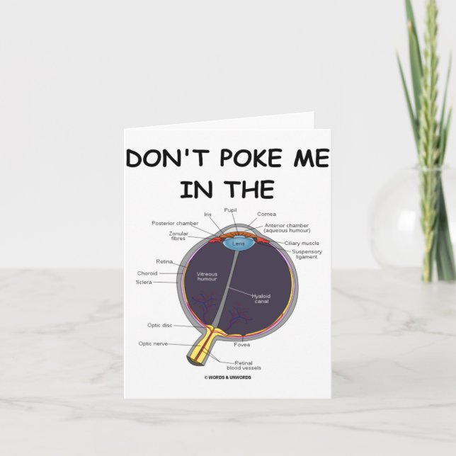 Cartão Dont Ke Me In The Eye Eye Anatomy Attitude  (Frente)
