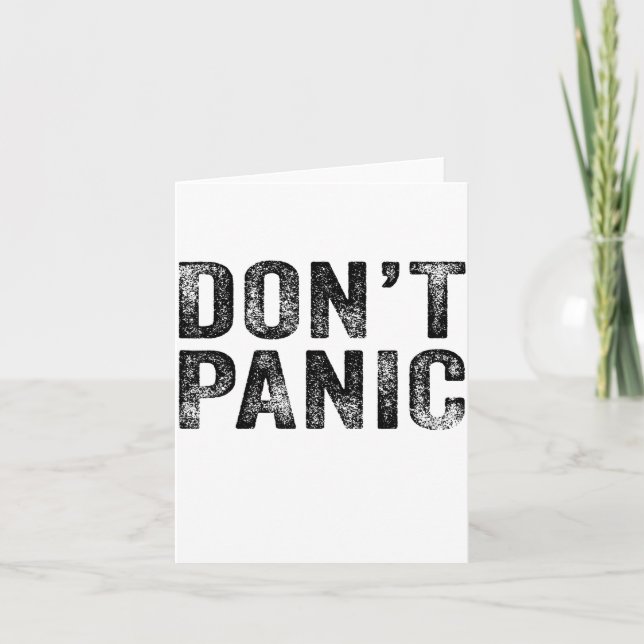 Cartão Don't Panic Vintage Distressed Sarcastic Funny Ret (Frente)