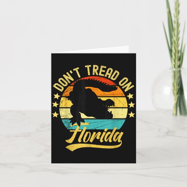Cartão Don't Tread On Florida Alligator  (Frente)