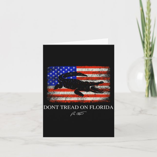 Cartão Don't Tread On Florida Governor Ron Desantis 2022  (Frente)