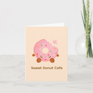 Cartão Donut Alegre Com Confeitos