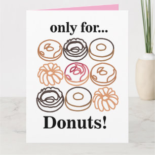 Cartão Donut Rosquinha Doce Engraçado Aniversário