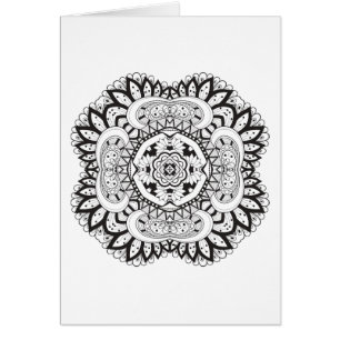 Cartão Doodle bonito do quadrado de Deco