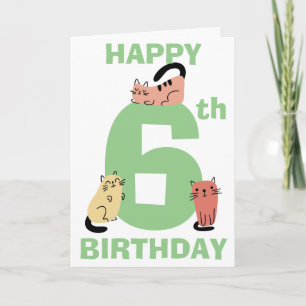 Cartão Doodle de Gatos para Mensagem Personalizada de Sex
