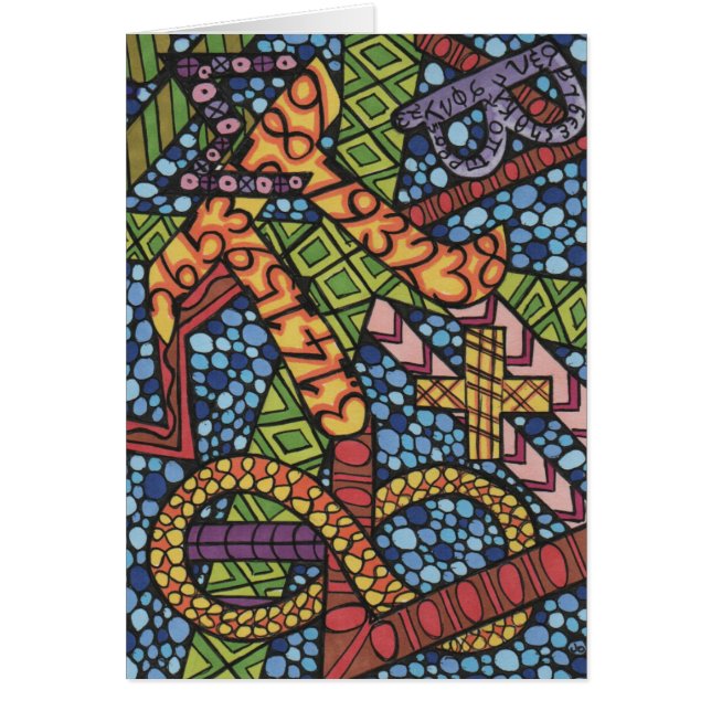 Cartão Doodle do geek dos Maths (Frente)