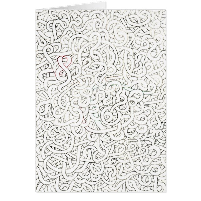 Cartão Doodle do macarronete (Frente)