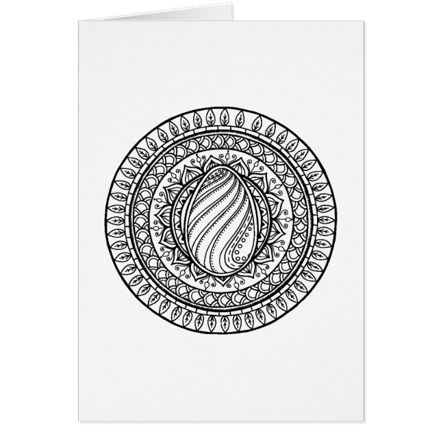Cartão Doodle tribal do círculo (Frente)