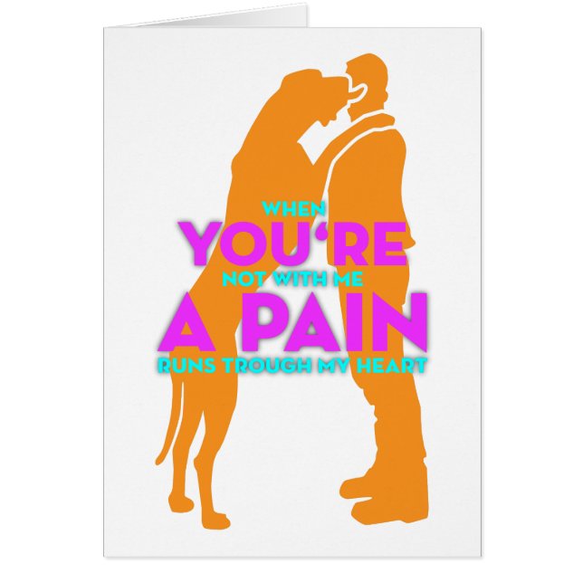 Cartão Dor Grande DAne (Frente)