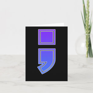 Cartão ; Dor Suicida Semicolon Prevenção Suicida Awaren